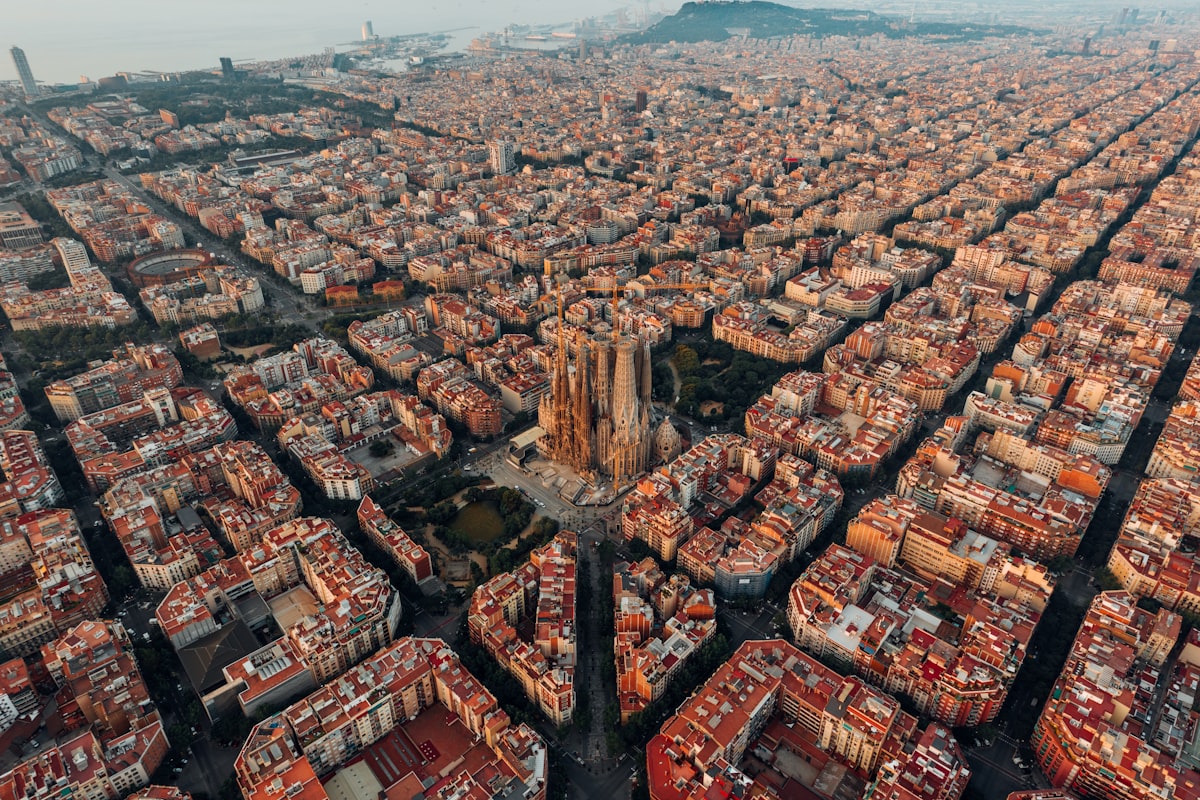 Stadtansicht von Barcelona in Spanien