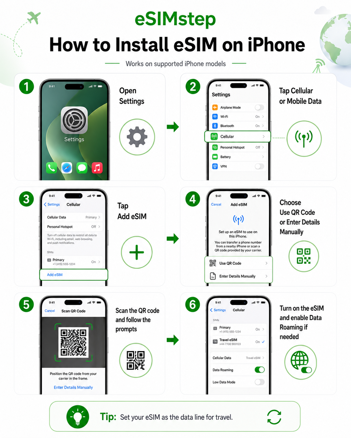 How to install eSIM on iPhone step by step
